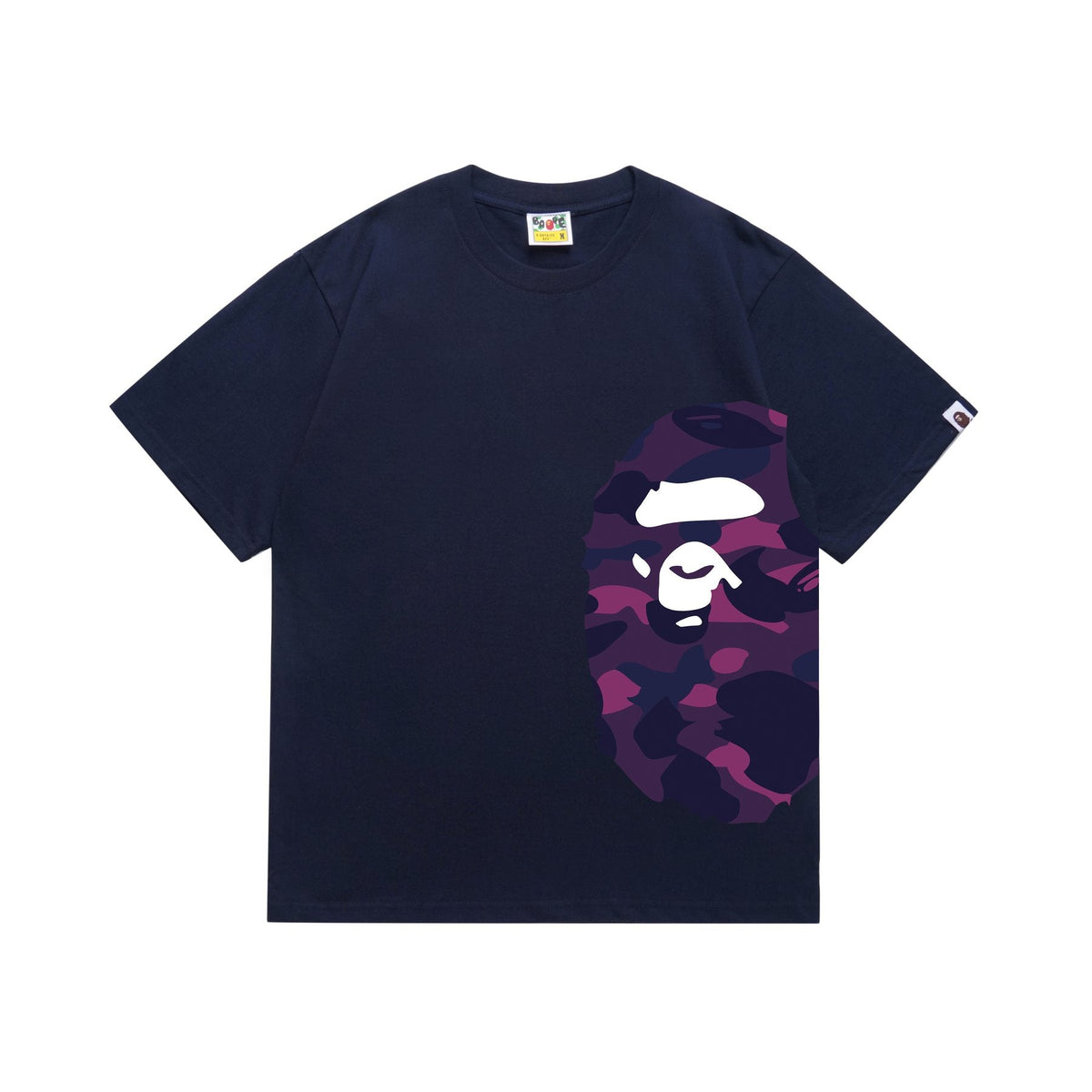 BAPE Purple Camo Side Graphic T-Shirt — front